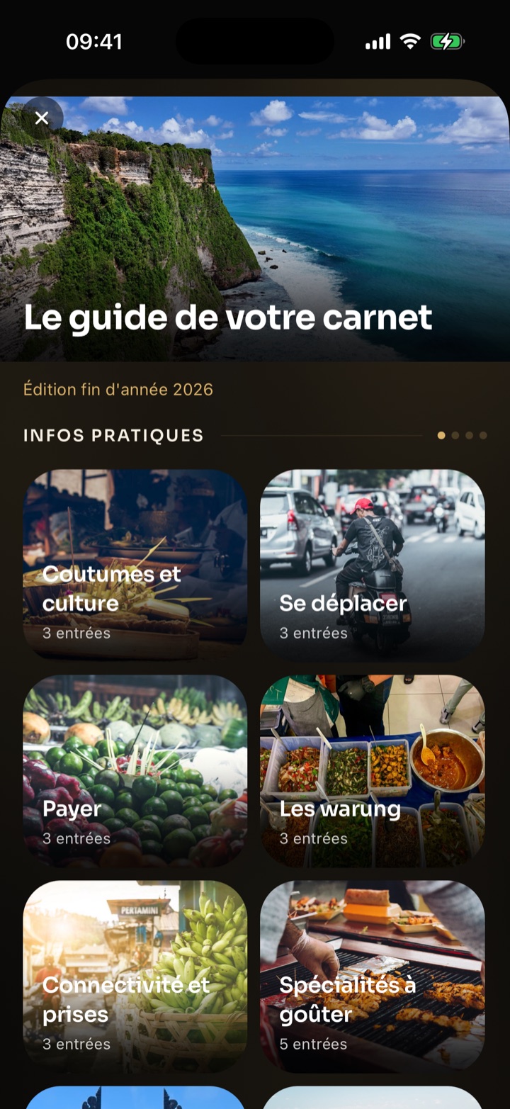 Le guide d’un carnet dans l’application Memoria Journal : les infos pratiques, en photos.